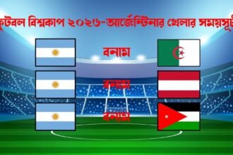 আর্জেন্টিনা খেলা কবে – ফুটবল বিশ্বকাপ ২০২৬